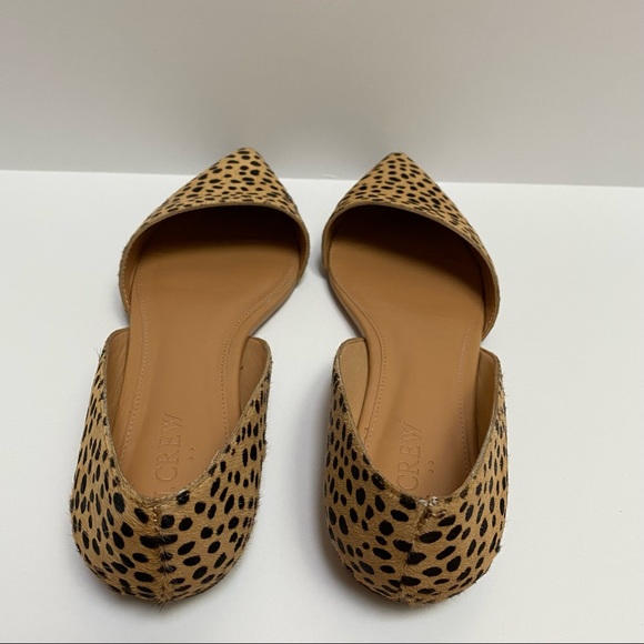 J. Crew Animal Print Calf Hair D’orsay Pointed Toe Flats: size 8.5 - Picture 6 of 6
